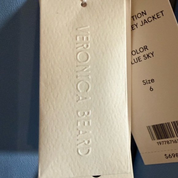 NWT - Veronica Beard Sky Blue Double-Breasted Diego Dicky Jacket - size 6 - Picture 10 of 10